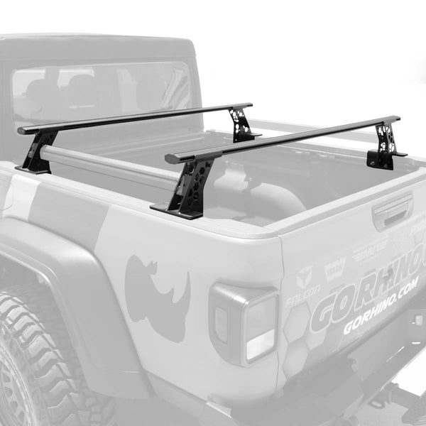 Go Rhino 2020+ Jeep Gladiator JT/ 2016 + Toy. Tacoma/ 2005 + Nissan Frontier / 2019 + Ford Ranger / Maverick / 2015 + Canyon / Colorado XRS Cross Bars Kit - Tex. Blk