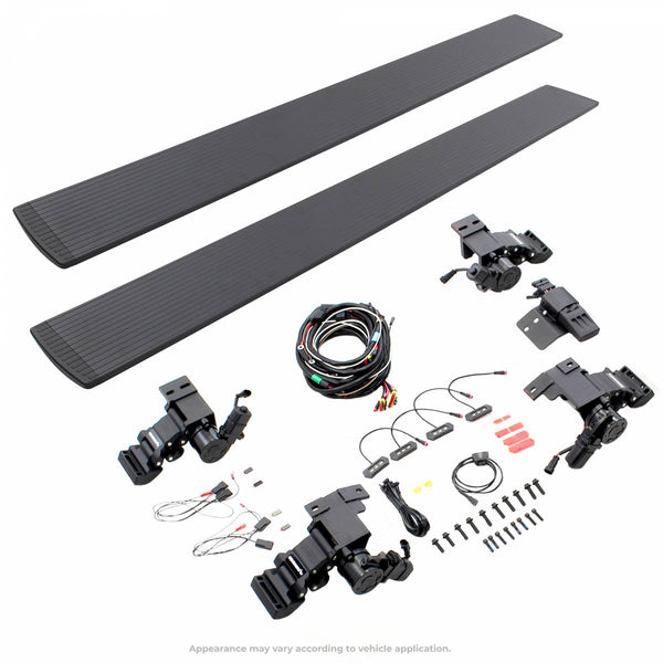 Go Rhino 2022 + Toyota Tundra CrewMax Cab 4dr E-BOARD E1 Electric Running Board Kit - Tex. Blk