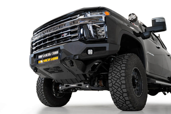 Addictive Desert Designs  Silverado 2500/3500 Bomber Front Bumper ( 20 Inch Lights Mounts )