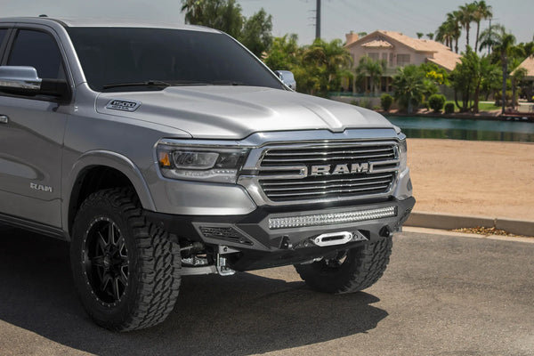 Addictive Desert Designs 2019 - 2023 Ram 1500 Stealth Fighter Front Bumper w/ Winch Mount & Sensor Cut Outs