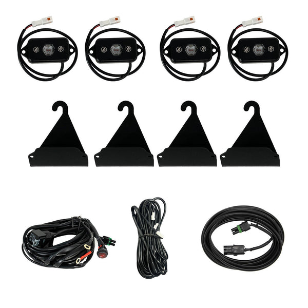 Baja Designs 2005 - 2025 + Toyota Tacoma / 2007 - 2025 + Toyota Tundra Bed Rail Cargo Light Kit - Red