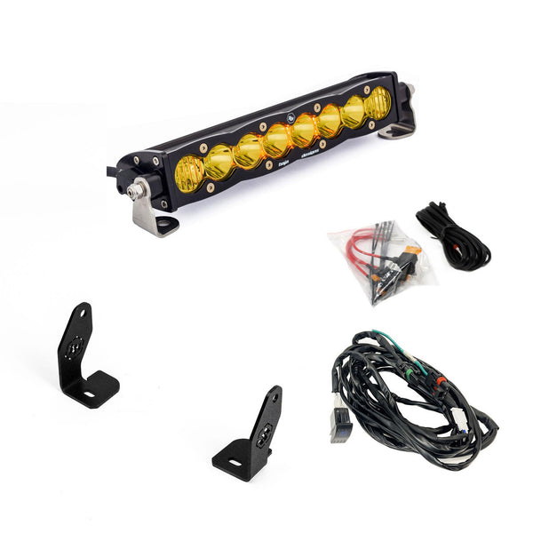 Baja Designs 2025 Polaris RZR Pro-R/S/XP S8 10in Light Bar Hood Mount Kit - Baja Amber