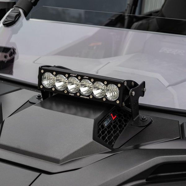 Baja Designs 2025 + Polaris RZR Pro-R/S/XP OnX6+ 10in Light Bar Hood Mount Kit - Clear / Amber