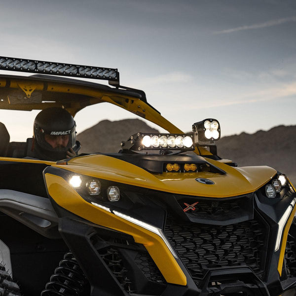 Baja Designs 2024 + Can-Am Maverick R Amber 10in OnX6+ Shock Tower Kit
