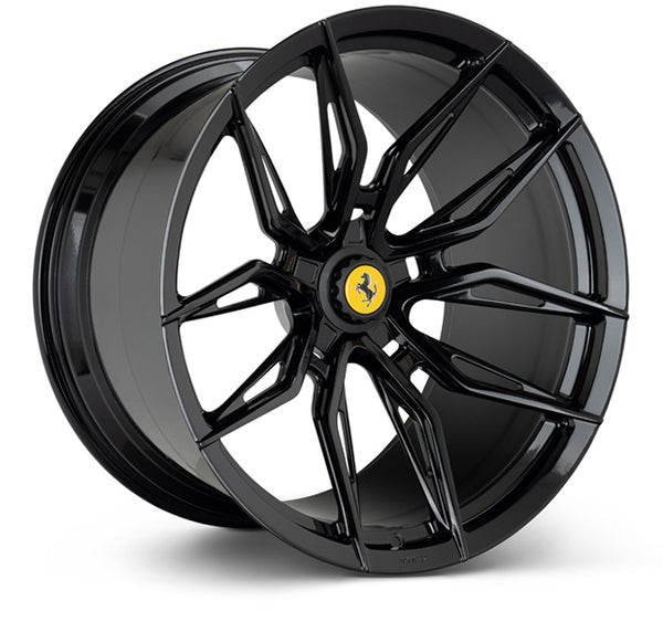 Vossen x Novitec NF11 22x12in - 5x114.3 BP - ET33 - Gloss Black Ferrari 488 / F8 Rear Wheel