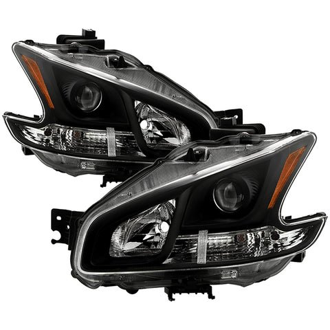 xTune 2009 - 2014 Nissan Maxima Halogen ONLY (No HID) OEM Style Headlights - Black HD-JH-NM09-AM-BK