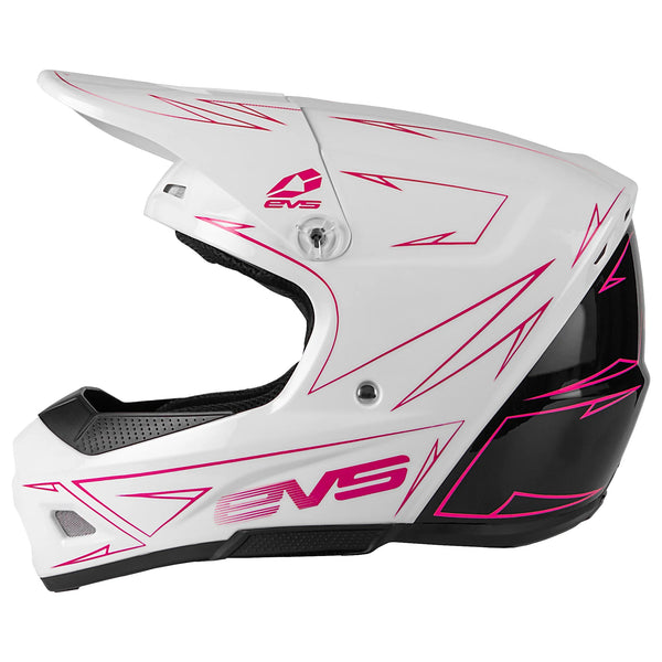 EVS T3 Pinner Helmet 50-50 White/Pink/Black Youth