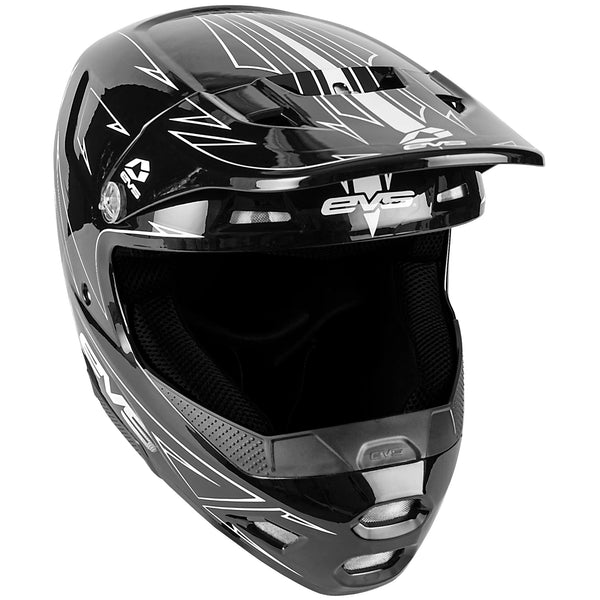 EVS T3 Pinner Helmet 50-50 Black/White Youth