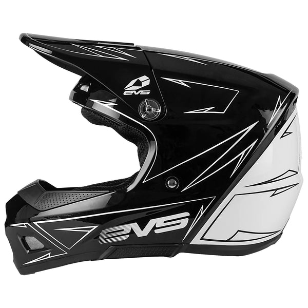 EVS T3 Pinner Helmet 50-50 Black/White Youth