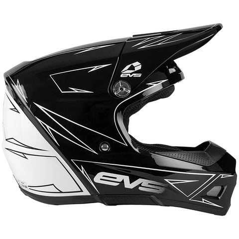 EVS T3 Pinner Helmet 50-50 Black/White Youth