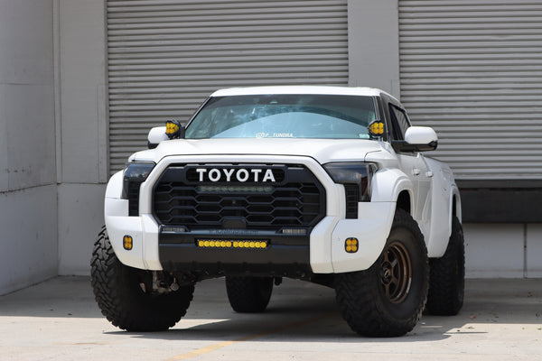 AlphaRex 2022 + Toyota Tundra / Sequoia LUXX-Series Headlights Black w/Amber DRL - Req Converters