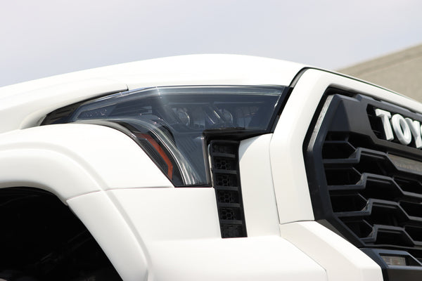 AlphaRex 2022 + Toyota Tundra / Sequoia LUXX-Series Headlights Black w/Amber DRL - Req Converters