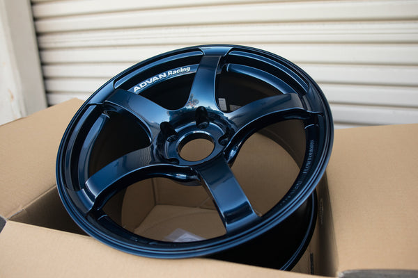 Advan TC4 18x9.5 +38 5x120 Racing Indigo Blue Wheel