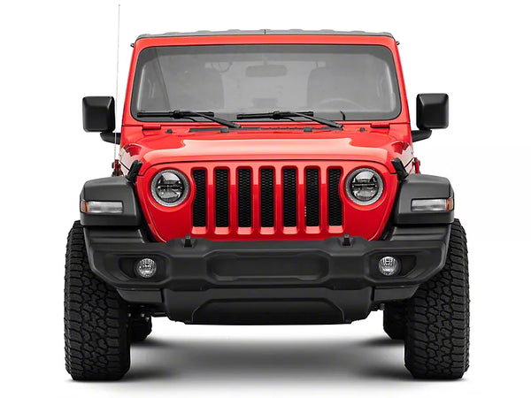 Raxiom 2018 + Jeep Wrangler JL/JT Axial 9-Inch LED Headlights w/RGB Halo- Blk Housing (Clear Lens)