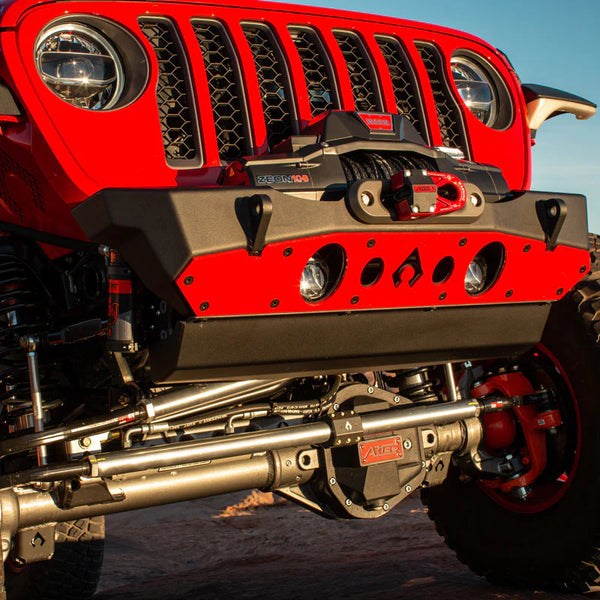 Artec Industries Jeep Wrangler JK Pwdr Coat Nighthawk Front Bumper w/ Alum Skid Black Powder Coat