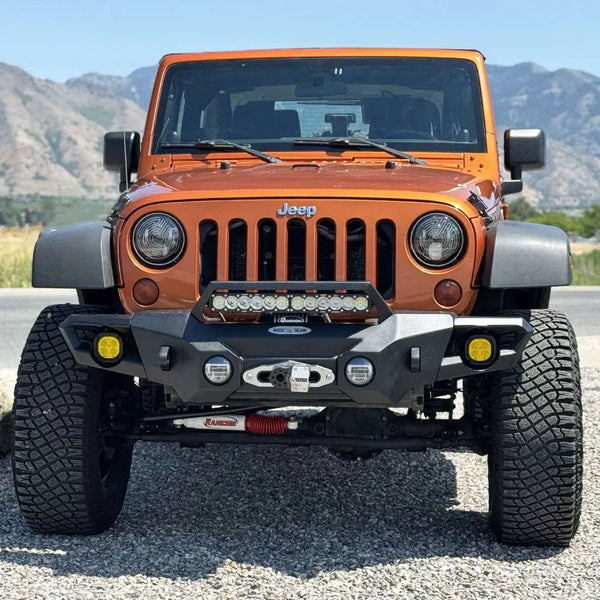 Rock Slide 2007 - 2018 Jeep Wrangler JK Big Sky Aluminum Mid Front Bumper w/ Winch Plate