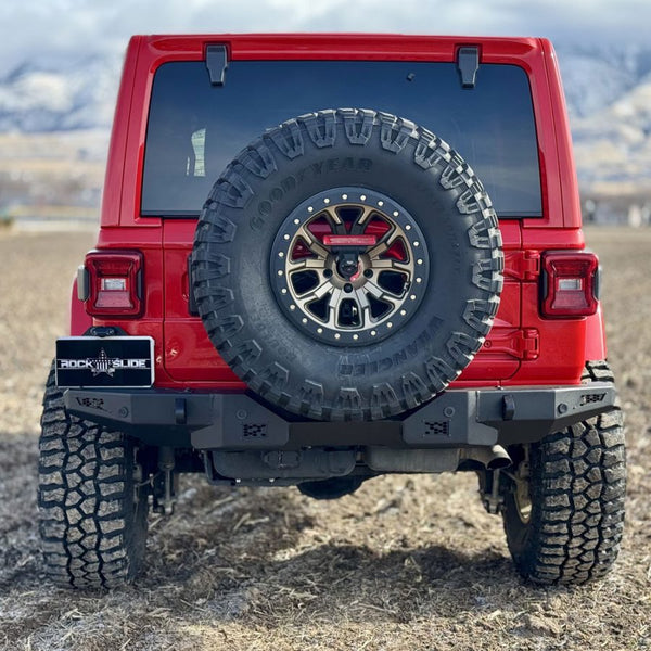 Rock Slide Engineering Big Sky Aluminum Full Rear Bumper For 2018-2025 Jeep Wrangler JL