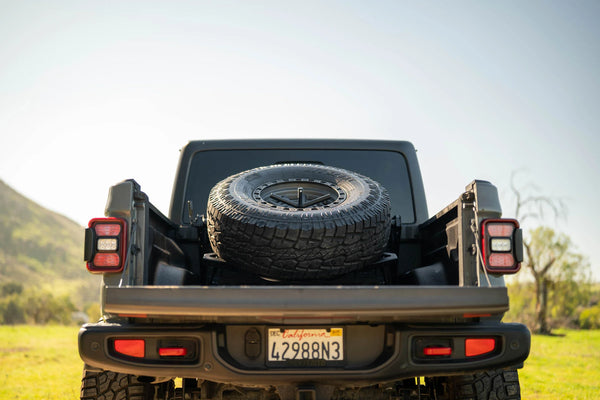 DV8 Offroad 2020+ Jeep Gladiator JT Adjustable In-Bed Tire Carrier