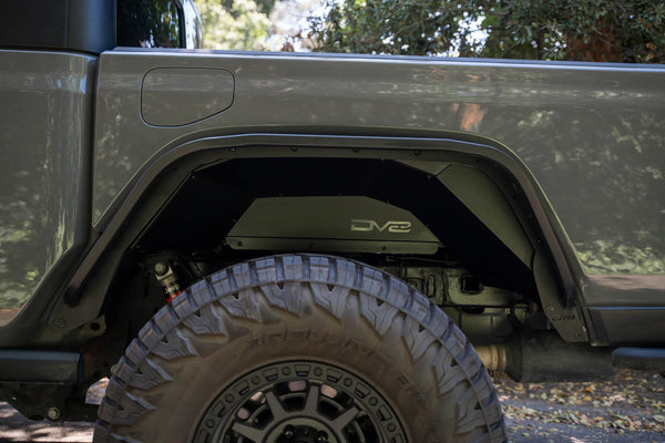DV8 Offroad 2020 + Jeep Gladiator JT Rear Inner Fender Liners - Satin Black