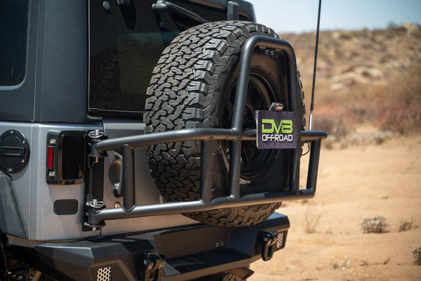 DV8 2007 - 2018 Jeep Wrangler JK Body Mounted Tire Carrier