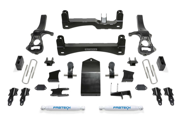 Fabtech 2025 + Silverado / Sierra 1500 4WD w/ Trail Boss/AT4 pkg 4in Sport System w/ Performance Shocks