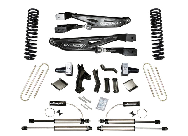 Fabtech 2023+ Ford F250/F350 4WD 6in FTS-X Radius Arm System w/ Front DL 2.25 Resi & Rear DL Shocks