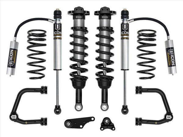 Icon 2024+ Toyota Tacoma 1.25-3in Stage 3 Suspension System w/ Tubular Overland Rear Coils