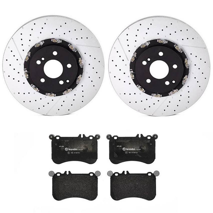 Brembo OE Front Disc Brake Kit - 2012 - 2016 Mercedes SLK55 AMG