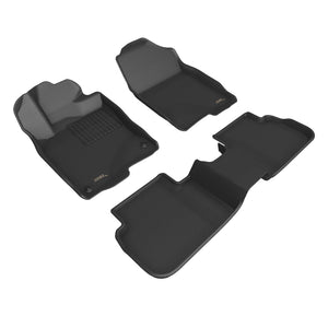 3D MAXpider 2022 - 2024 Honda Civic/Acura Integra Kagu Black Front & Rear Floor Liner (Tech Pack with Rear Usb Port)