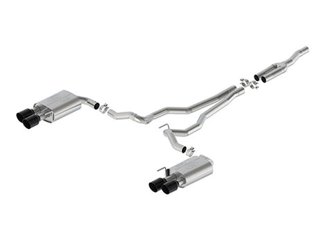 Ford Racing 2024 + Mustang 2.3L Ecoboost Extreme Active Cat-Back Exhaust System Black Tips