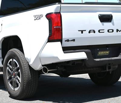 Gibson 2024 + Toyota Tacoma 2.4L Xtra Cab / Double Cab Cat-Back Side Behind Wheel Single Exhaust
