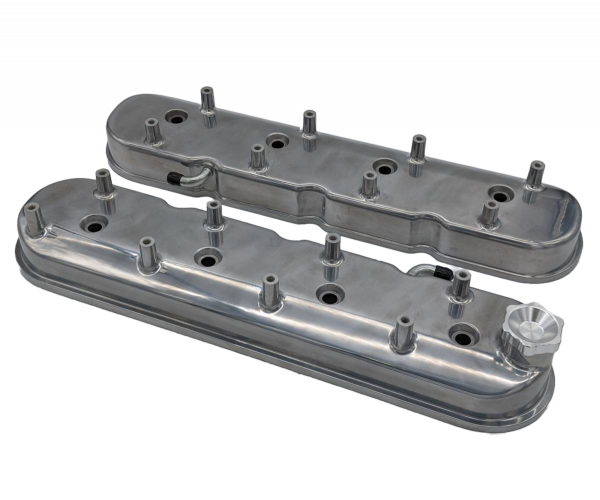 Granatelli 1996 - 2022 GM LS Tall Valve Cover w/Integral Angled Coil Mounts - Polished (Pair)
