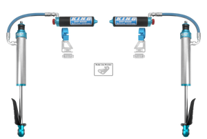 King Shocks OEM Performance Kit 2024+ Toyota Tacoma 2.5 Dia Remote Reservoir Shock w/Adjuster (Pair) - Rear