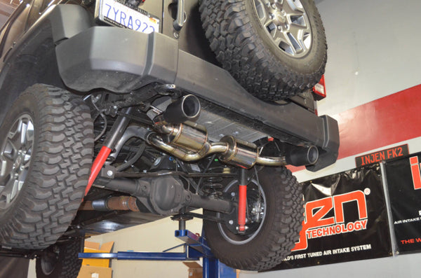 Injen 2007 - 2018 Jeep Wrangler JK 3.6L/3.8L 63mm Polished Axle-back Exhaust w/ 4in Black Tips