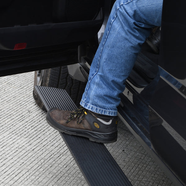 Go Rhino 2007 - 2021 Toyota Tundra CrewMax Cab 4dr E-BOARD E1 Electric Running Board Kit - Tex. Blk