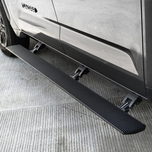 Go Rhino 2022 + Toyota Tundra CrewMax Cab 4dr E-BOARD E1 Electric Running Board Kit - Tex. Blk