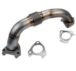 Wehrli 2001 - 2016 Chevrolet 6.6L Duramax 2in Stainless Driver Side Up Pipe w/Gaskets (Single/Twin Turbo)