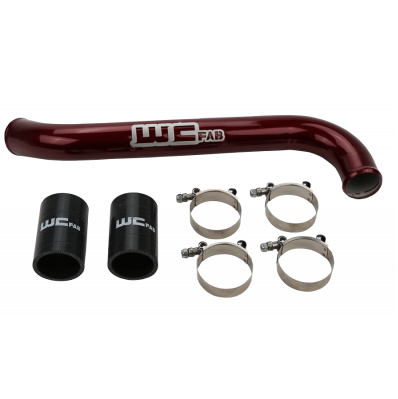 Wehrli 2017 - 2019 Chevrolet 6.6L L5P Duramax Upper Coolant Pipe - WCFab Red / Grey