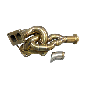 CXRacing 11 Gauge Thick Wall Single Top Mount Turbo Manifold + WG Dump Tube For 2003-2012 Mazda RX-8 With RX-7 FD REW 13B Engine Swap