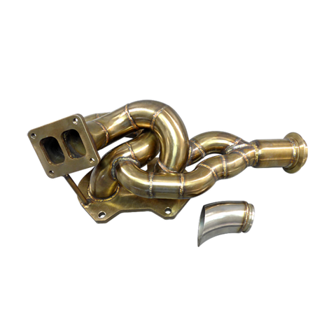 CXRacing 11 Gauge Thick Wall Single Top Mount Turbo Manifold + WG Dump Tube For 2003-2012 Mazda RX-8 With RX-7 FD REW 13B Engine Swap