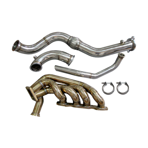 CXRacing Thick Wall 11 Gauge Turbo Manifold + Downpipe + WG Dump Tube For 2004-2009 Honda S2000 F22 Engine