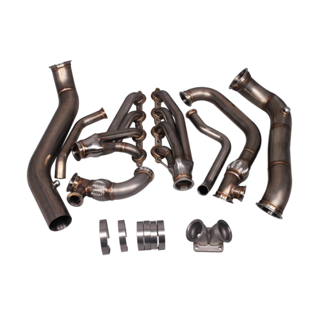 CXRacing Turbo Header Kit - 2005 - 2013 Chevrolet Corvette C6 - Include Headers / Cross Pipe / Downpipe and Wastegate Dump