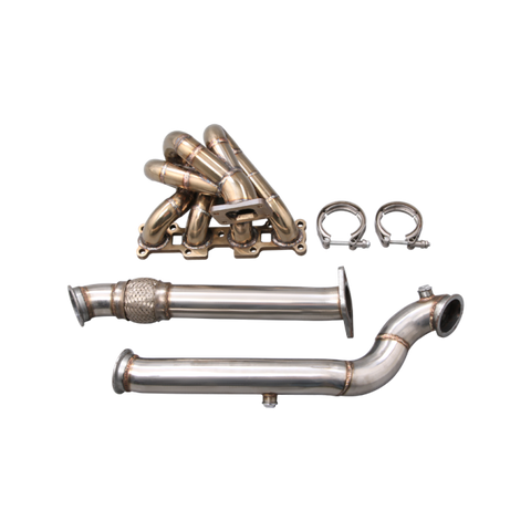 CXRacing T3 Manifold + Downpipe Kit For 1994-1999 Mazda Miata MX-5 1.8L Engine NA-T