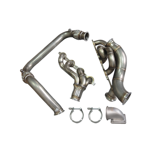 CXRacing Turbo Header + Cross Pipe Kit For 1st Generation 1999 - 2007 Chevrolet Silverado (GMT 800 Platform) with Vortec V8