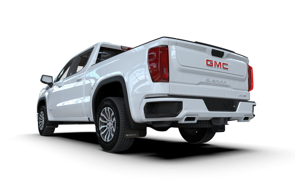 Rally Armor 2019 - 2024 GMC Sierra 1500 AT4 Black UR Mud Flap w/ White Logo