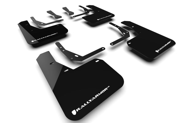Rally Armor 2024 + Hyundai Kona N Line Black UR Mud Flap - White Logo