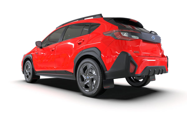 Rally Armor 2024 + Subaru Crosstrek Black UR Mud Flap Red Logo