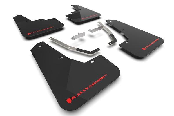 Rally Armor 2024 + Subaru Crosstrek Black UR Mud Flap Red Logo