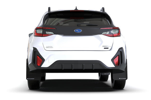 Rally Armor 2024 + Subaru Crosstrek Black UR Mud Flap White Logo
