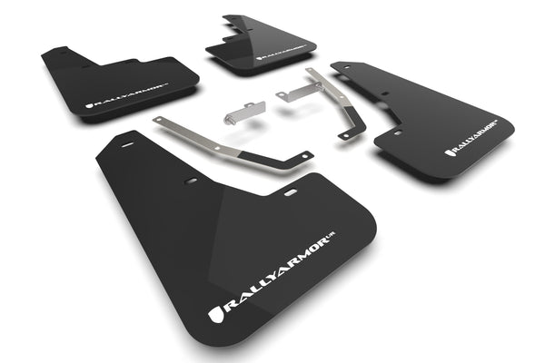 Rally Armor 2024 + Subaru Crosstrek Black UR Mud Flap White Logo